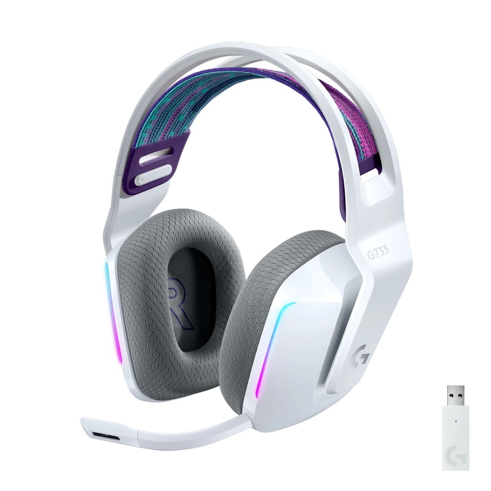 Logitech G733 Wireless White Headset with RGB